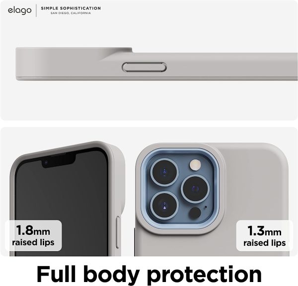 iPhone 13 Pro Max Glide Armor Case by elago Glide Armor Case Drop Protection, Shockproof Protective TPU Cover, Upgraded Shockproof, Mix and Match Parts, Enhanced Camera Guard - Stone / Light Blue - Image 7