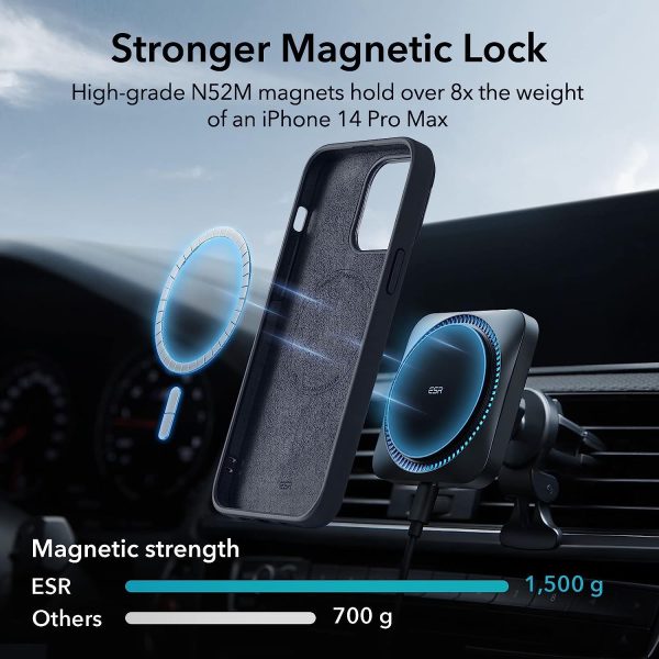 Apple iPhone 14 Pro Max Cloud Kickstand Case with Halolock, Magsafe enabled Case - Black - Image 5