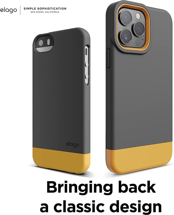 71H9F-RZJSL._AC_SL1500_ iPhone 13 Pro Max Glide Armor Case by elago Glide Armor Case Drop Protection, Shockproof Protective TPU Cover, Upgraded Shockproof, Mix and Match Parts, Enhanced Camera Guard - Dark Gray / Yellow - Image 8