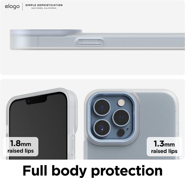 iPhone 13 Pro Max Glide Armor Case by elago Glide Armor Case Drop Protection, Shockproof Protective TPU Cover, Upgraded Shockproof, Mix and Match Parts, Enhanced Camera Guard - Clear / Light Blue - Image 5
