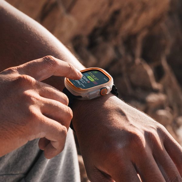 Apple Watch Ultra 2 / 1 Duo Case by elago for 49mm - Transparent / Orange - Image 6