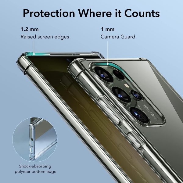 71jdhuyKj0L._AC_SL1500_ Galaxy S23 Ultra Krystec by ESR Clear Case by ESR - Crystal Clear - BIS - Image 6