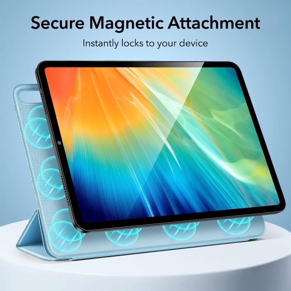 iPad Air 5 2022 / iPad Air 4 2020 Rebound Magnetic Smart Case Convenient Magnetic Attachment Supports Pencil Pairing & Charging - Sky Blue - Image 6