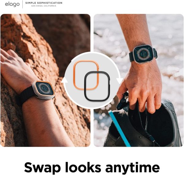 Apple Watch Ultra 2 / 1 Duo Case by elago for 49mm - Transparent / Orange - Image 7