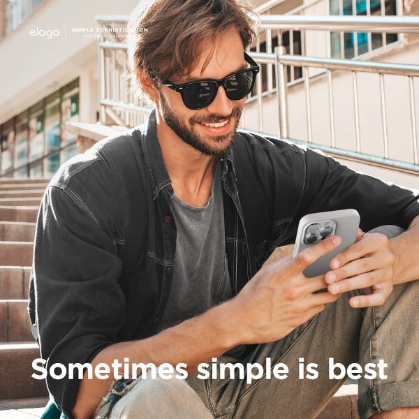 81AUi8uAczL._AC_SL1500_ iPhone 13 Pro Max Liquid Silicon Case by elago Full Body Protective Cover, Shockproof, Slim Phone Case, Anti-Scratch Soft Microfiber Lining - White - Image 5