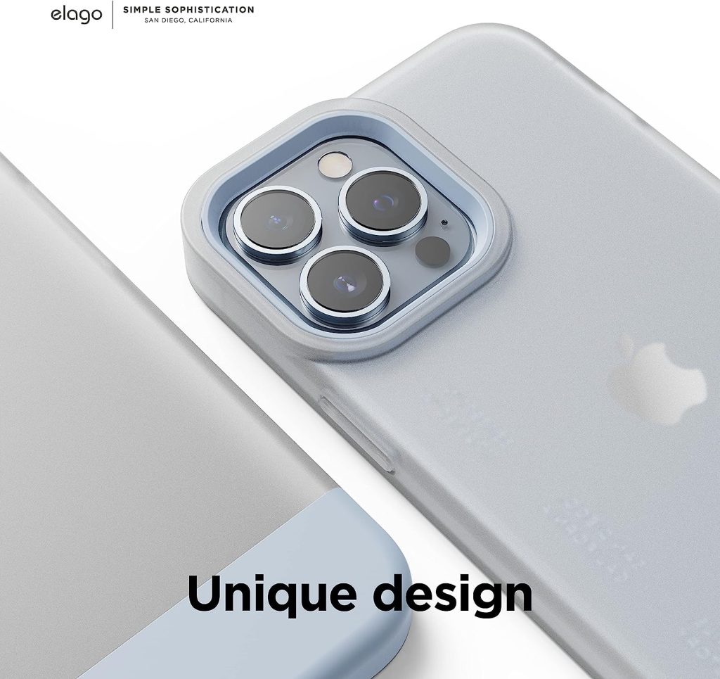 iPhone 13 Pro Max Glide Armor Case by elago Clear / Light Blue