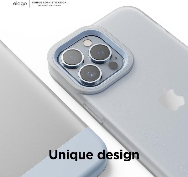 iPhone 13 Pro Max Glide Armor Case by elago Glide Armor Case Drop Protection, Shockproof Protective TPU Cover, Upgraded Shockproof, Mix and Match Parts, Enhanced Camera Guard - Clear / Light Blue - Image 7