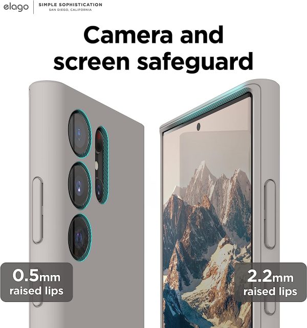 Galaxy S23 Ultra Glide Armor Case by elago Glide Armor Case Drop Protection, Shockproof Protective TPU Cover, Upgraded Shockproof, Mix and Match Parts, Enhanced Camera Guard - Stone / Dark Grey - Image 7