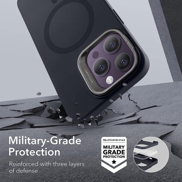 Apple iPhone 14 Pro Max Cloud Kickstand Case with Halolock, Magsafe enabled Case - Black - Image 7