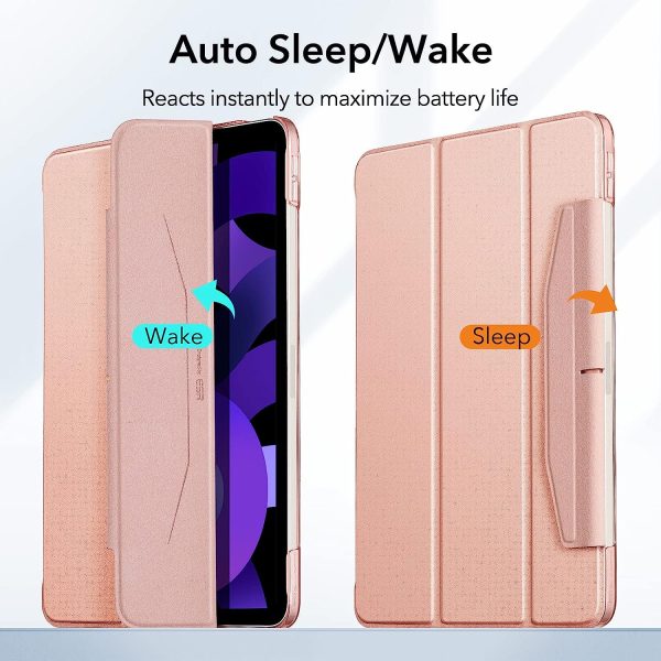 iPad Air 5 2022 /iPad Air 4 2020 Ascend Trifold Hard Smart Case by ESR - Rose Gold - Image 8