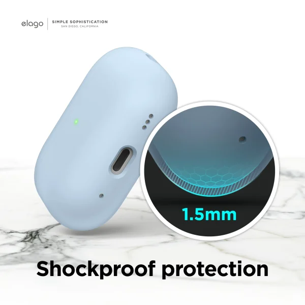 Airpods Pro 2022 elago Premium Liquid Hybrid Case Case - White - Image 5