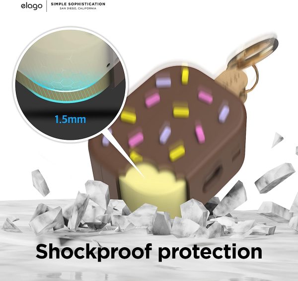 Airpods Pro 2022 elago Ice Cream Design Case - Chocolate - Image 2