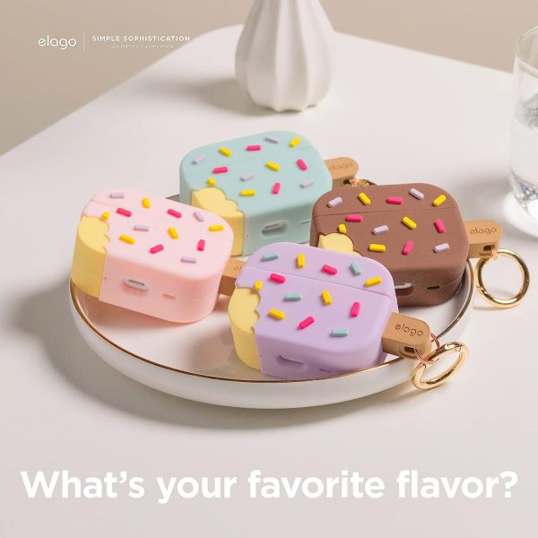 Airpods Pro 2022 elago Ice Cream Design Case - Chocolate - Image 5