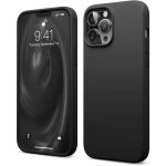 iPhone 13 Pro Max Liquid Silicon Case by elago Full Body Protective Cover, Shockproof, Slim Phone Case, Anti-Scratch Soft Microfiber Lining - Black