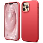 iPhone 13 Pro Max Liquid Silicon Case by elago Full Body Protective Cover, Shockproof, Slim Phone Case, Anti-Scratch Soft Microfiber Lining - Red