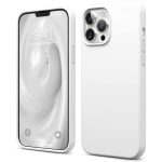 iPhone 13 Pro Max Liquid Silicon Case by elago Full Body Protective Cover, Shockproof, Slim Phone Case, Anti-Scratch Soft Microfiber Lining - White