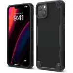 iPhone 14 Plus Armor Case by elago US Military Grade Drop Protection, Heavy-Duty Protective, Carbon Fiber Texture, Tough Rugged Design, Shockproof Bumper Cover - Black