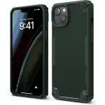 iPhone 14 Plus Armor Case by elago US Military Grade Drop Protection, Heavy-Duty Protective, Carbon Fiber Texture, Tough Rugged Design, Shockproof Bumper Cover - Dark Green