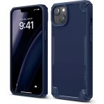iPhone 14 Plus Armor Case by elago US Military Grade Drop Protection, Heavy-Duty Protective, Carbon Fiber Texture, Tough Rugged Design, Shockproof Bumper Cover - Jean Indigo