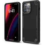 iPhone 14 Pro Max Armor Case by elago US Military Grade Drop Protection, Heavy-Duty Protective, Carbon Fiber Texture, Tough Rugged Design, Shockproof Bumper Cover - Black