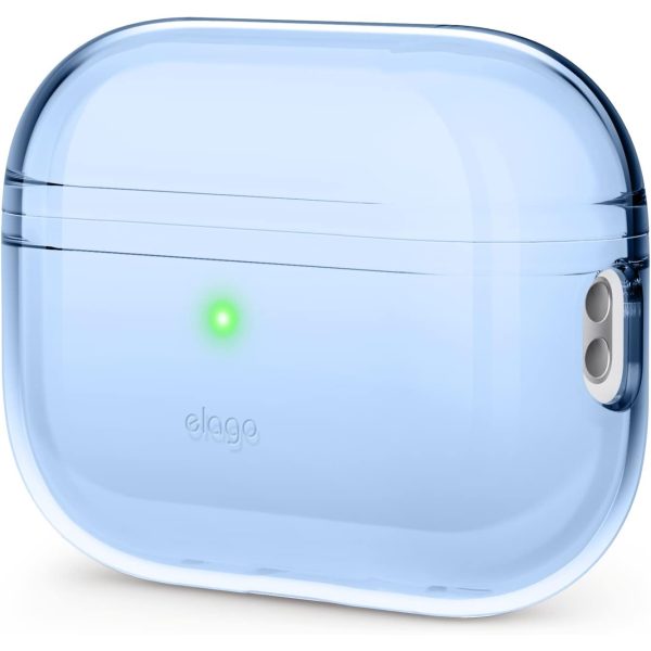 Airpods Pro 2022 elago Clear Case Protective Case Cover, Shockproof, Wireless Charging, Reduced Yellowing - Aqua Blue - Image 1