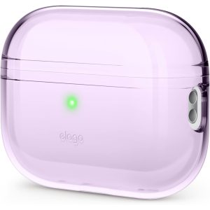 Airpods Pro 2022 elago Clear Case Protective Case Cover, Shockproof, Wireless Charging, Reduced Yellowing - Lavender