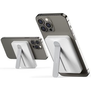 ESR mini Kickstand Wireless Powerbank 5000 mAh Magsafe Enabled for iPhone 14, iPhone 13, iPhone 12 - White