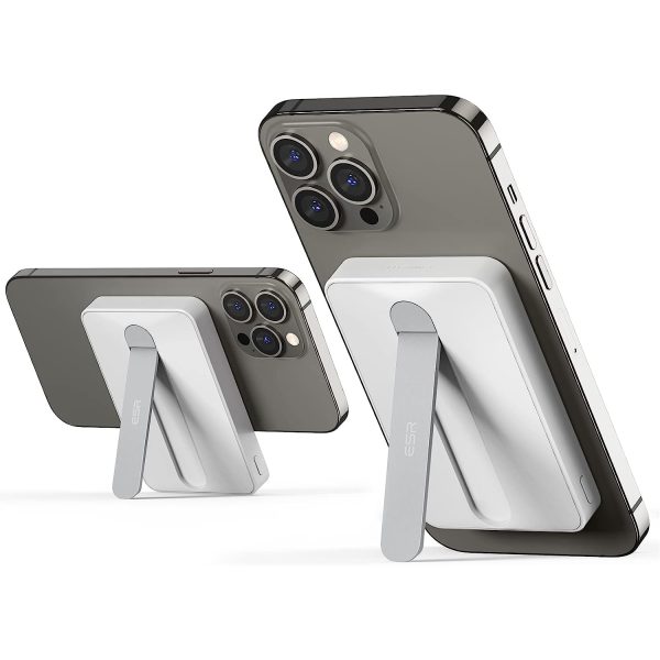 ESR mini Kickstand Wireless Powerbank 5000 mAh Magsafe Enabled for iPhone 14, iPhone 13, iPhone 12 - White - Image 1