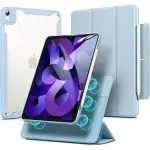 iPad Air 5 2022 Rebound Hybrid Case 360 Detachable Magnetic Cover, Adjustable Portrait / Landscape Stand, Pencil 2 Support, iPad Air 5/4 Case - Sky Blue