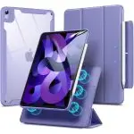 iPad Air 5 2022 Rebound Hybrid Case 360 Detachable Magnetic Cover, Adjustable Portrait / Landscape Stand, Pencil 2 Support, iPad Air 5/4 Case - Lavender