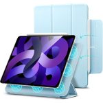 iPad Air 5 2022 / iPad Air 4 2020 Rebound Magnetic Smart Case Convenient Magnetic Attachment Supports Pencil Pairing & Charging - Sky Blue