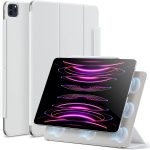 iPad Pro 12.9 2022 / 2021 Rebound Magnetic Smart Case Convenient Magnetic Attachment Supports Pencil Pairing & Charging - Brilliant White