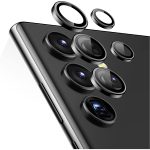 Galaxy S23 Ultra Camera Lens Protector , Scratch-Resistant Ultra-Thin Tempered Glass with Aluminum Edge - Set of 5 - Black