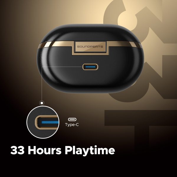 SoundPEATS Opera05 Wireless Earbuds with LDAC, High Resolution Audio, Active Noise Cancellation, Hybrid Dual Drivers & 33 Hours Battery Playtime - Black - BB - Image 3