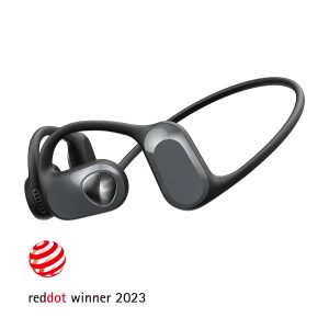 SoundPEATS RunFree Bluetooth 5.3 Sports Air Conduction Open Ear LDAC Headphone Snug Fit for Running / Cycling / Hiking / Gym - Black - AMT