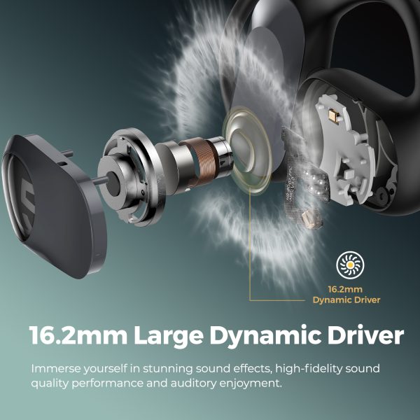 SoundPEATS RunFree Bluetooth 5.3 Sports Air Conduction Open Ear LDAC Headphone Snug Fit for Running / Cycling / Hiking / Gym - Black - AMT - Image 5