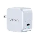 Choetech USB-C PD 45W GaN Type-C Wall Charger with PPS for Samsung Super Fast Charging – US Plug – White - PD8007