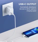 Choetech USB-C PD 45W GaN Type-C Wall Charger with PPS for Samsung Super Fast Charging – US Plug – White - PD8007 - Image 5