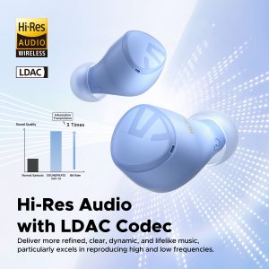 SoundPEATS Mini HS Wireless Earbuds AI Noise Cancelling Mic Bluetooth Headphones Hi-Res Audio with LDAC IPX4 - Purple - Image 2