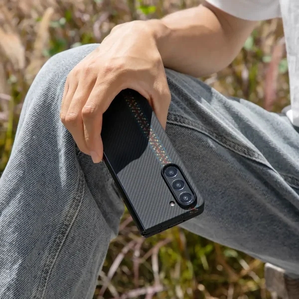 Galaxy Z Fold 5 PITAKA Air Case Ultra Slim Aramid Fiber Fusion Weaving Case - Rhapsody - Image 5