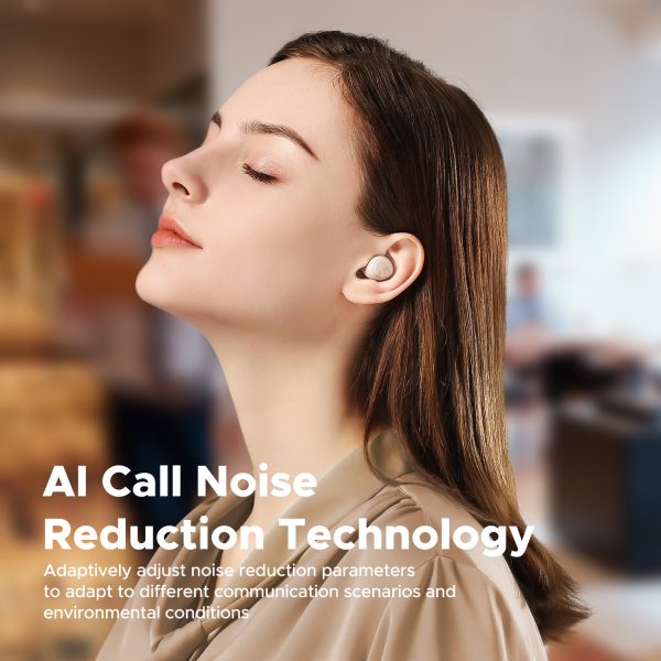 SoundPEATS Mini HS Wireless Earbuds AI Noise Cancelling Mic Bluetooth Headphones Hi-Res Audio with LDAC IPX4 - Beige - Image 3