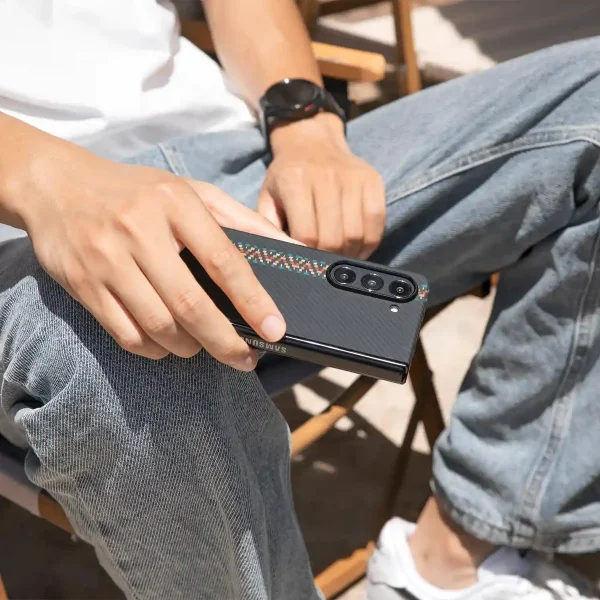 Galaxy Z Fold 5 PITAKA Air Case Ultra Slim Aramid Fiber Fusion Weaving Case - Rhapsody - Image 4