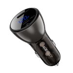 Acefast Fast In Car Charger 60W with Digital Display & 2 USB C Ports - Black - B10