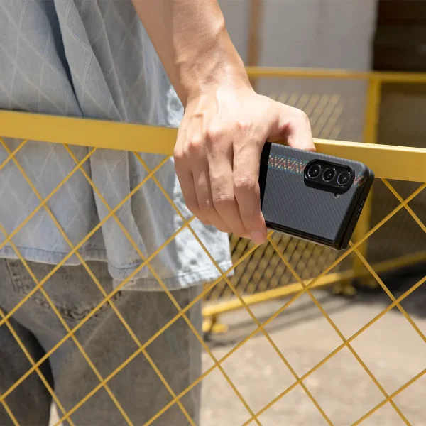 Galaxy Z Fold 5 PITAKA Air Case Ultra Slim Aramid Fiber Fusion Weaving Case - Rhapsody - Image 3