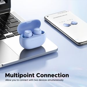 SoundPEATS Mini HS Wireless Earbuds AI Noise Cancelling Mic Bluetooth Headphones Hi-Res Audio with LDAC IPX4 - Purple - Image 5