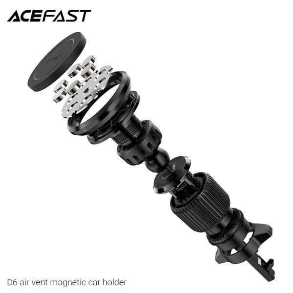 6 (1) Acefast Car Mount Magnetic Holder Air Vent Type - D6 - Black - Image 2
