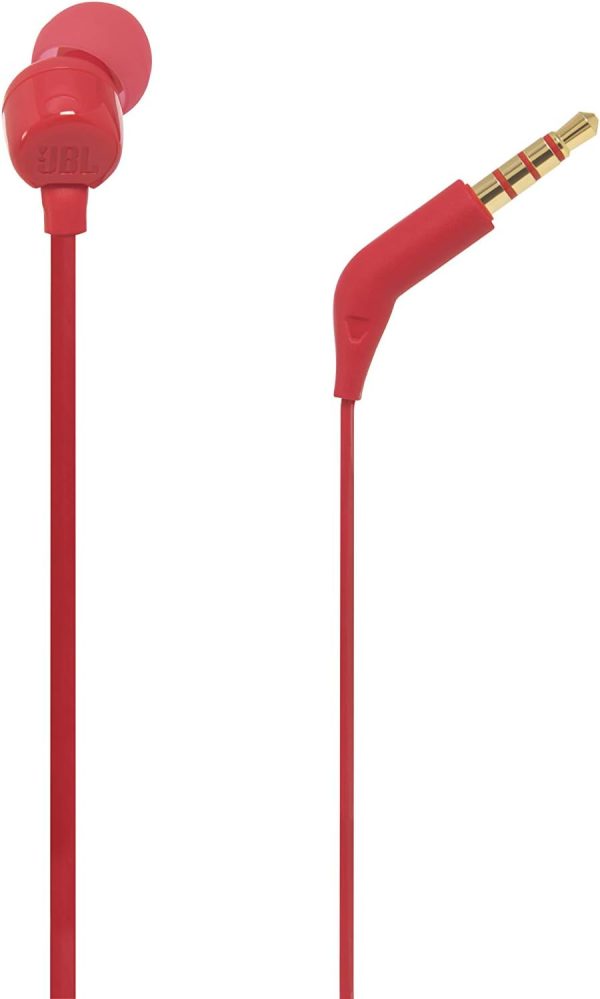 JBL Tune T110 In Ear Headphones - Red - Image 3