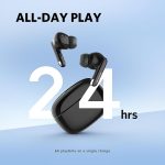 EarFun Air Mini 2 Wireless Earbuds Bluetooth Earbuds with 2 Mics Lightweight Ture Wireless Earbuds with 10mm Driver TWS Earbuds with Game Mode USB-C Fast Charge 24Hrs Long Playtime - Black - Image 3