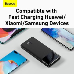 Baseus Bipow Power Bank 15W with Digital Display 10000mAh - Black - Image 3