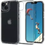 Apple iPhone 14 Plus Quartz Hybrid Glass Back Case with Drop Protection by Spigen - ACS04974 - Crystal Clear